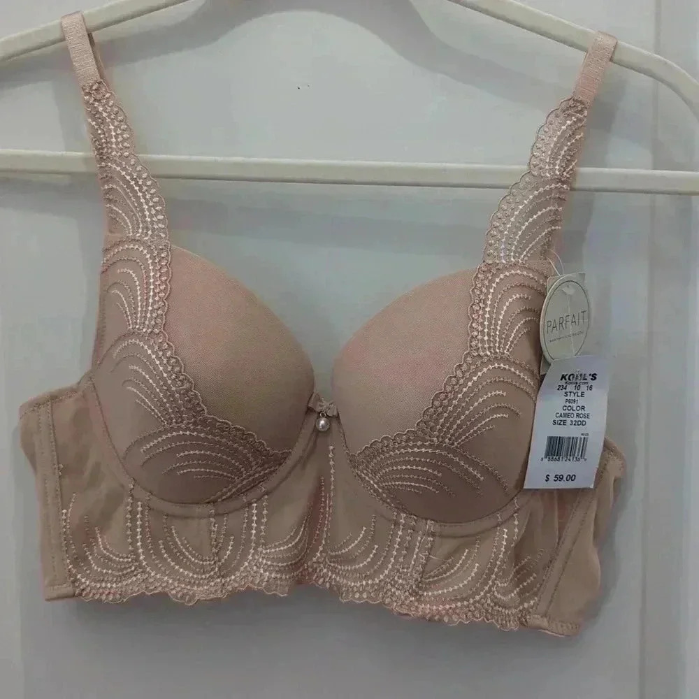 Parfait PEARL LONGLINE PLUNGE BRA - CAMEO ROSE - Picture 3 of 8
